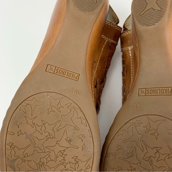 Pikolinos Romana Slingback Woven Weave Leather Slip On Loafer Heels 38 - Picture 12 of 14